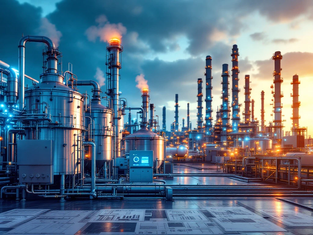 Industriële procesapparatuur met farmaceutische, chemische en voedingsverwerkingsmachines voor procesingenieurs